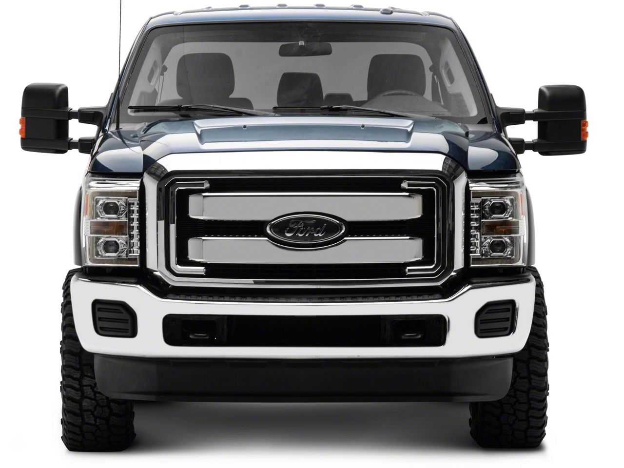 Fit 05-07 Ford F250 F350 Super Duty Pickup Chrome Headlight +DRL Signal+LED Bulb