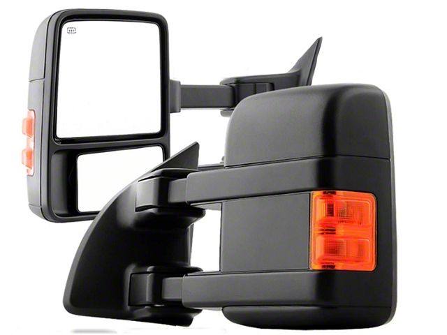 Manual Extendable Mirrors with Amber LED Turn Signals (11-15 F-250 Super Duty)