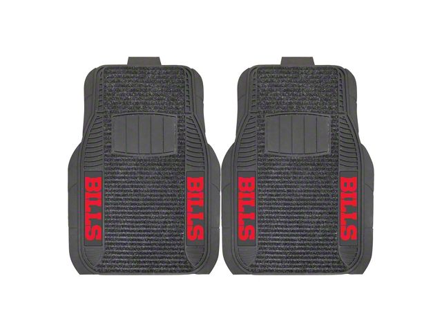 Molded Front Floor Mats with Buffalo Bills Logo (Universal; Some Adaptation May Be Required)