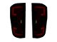 OLED Tail Lights; Black Housing; Dark Red Smoked Lens (17-19 F-250 Super Duty w/ Factory Halogen Tail Lights)