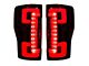 OLED Tail Lights; Black Housing; Red Lens (17-19 F-250 Super Duty w/ Factory Halogen Tail Lights)