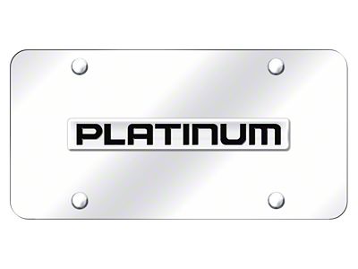 Platinum License Plate; Chrome on Chrome (Universal; Some Adaptation May Be Required)