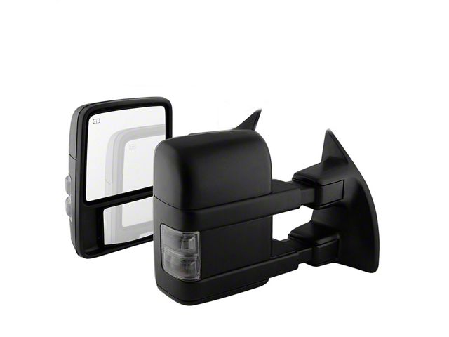 Powered Heated Manual Extendable Mirrors with Smoked LED Turn Signals (11-15 F-250 Super Duty)