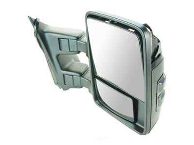 Powered Heated Memory Power Folding Towing Mirror without Cap; Passenger Side (11-16 F-250 Super Duty)
