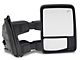 Powered Heated Power Folding Towing Mirrors; Textured Black (11-16 F-250 Super Duty)