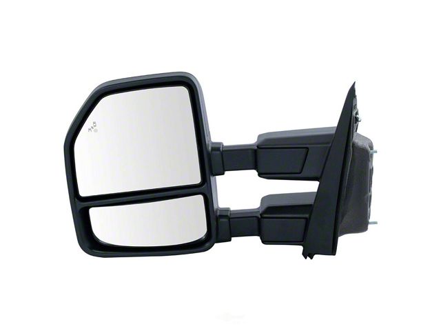Powered Heated Towing Mirror with Blindspot Detection; Driver Side (17-18 F-250 Super Duty)
