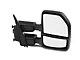 Powered Heated Towing Mirrors with Clear Turn Signals; Black (17-19 F-250 Super Duty)