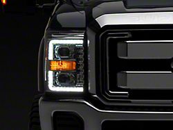 PRO-Series Projector Headlights; Chrome Housing; Clear Lens (11-16 F-250 Super Duty)