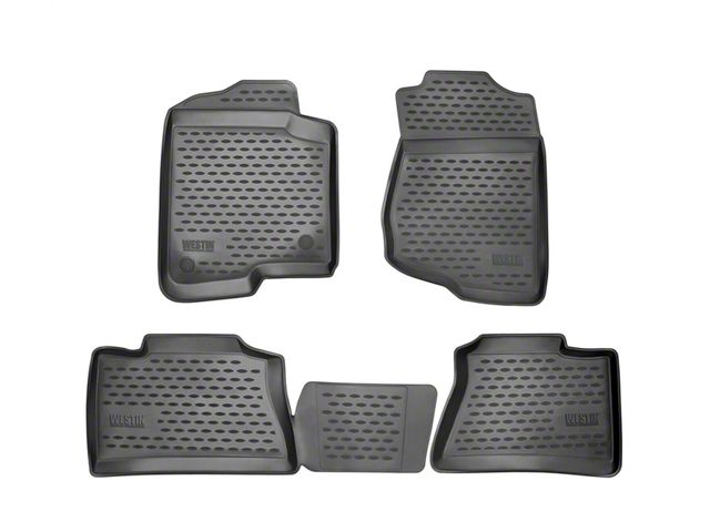Profile Front and Second Row Floor Liners; Black (17-19 F-250 Super Duty SuperCrew)