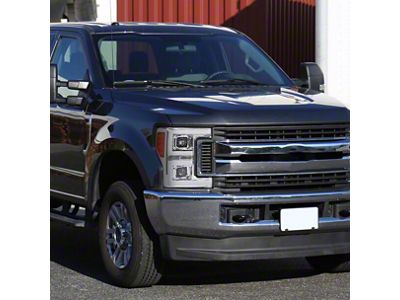 Projector Headlights with Sequential Turn Signals; Chrome Housing; Clear Lens (17-19 F-250 Super Duty w/ Factory Halogen Headlights)