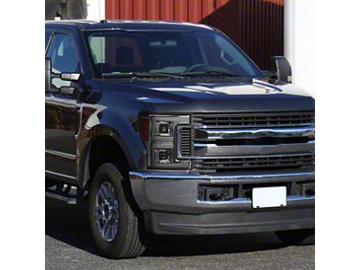 Projector Headlights with Sequential Turn Signals; Chrome Housing; Smoked Lens (17-19 F-250 Super Duty w/ Factory Halogen Headlights)