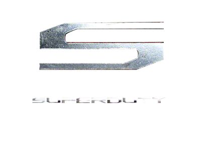 Raised Logo Acrylic Emblem Hood, Interior and Tailgate Inserts; Chrome (17-19 F-250 Super Duty)
