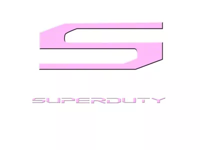 Raised Logo Acrylic Emblem Hood, Interior and Tailgate Inserts; Pink (17-19 F-250 Super Duty)