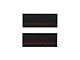 Rear Door Sill Protection with Super Duty Logo; TUF-LINER Black; Red (17-24 F-250 Super Duty SuperCrew)