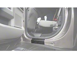 Rear Door Sill Protection; Textured Black (17-25 F-250 Super Duty SuperCrew)