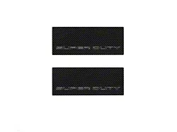 Rear Door Sill Protection with Super Duty Logo; Raw Carbon Fiber; Black and Gray (17-24 F-250 Super Duty SuperCrew)
