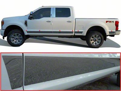 Rocker Panel Trim; Stainless Steel (17-22 F-250 Super Duty SuperCrew)