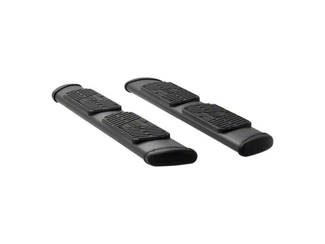 Regal 7-Inch Oval Side Step Bars; Textured Black (11-16 F-250 Super Duty SuperCab)