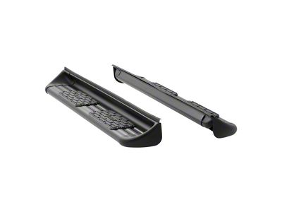 Stainless Side Entry Running Boards without Mounting Brackets; Textured Black (17-25 F-250 Super Duty SuperCab)