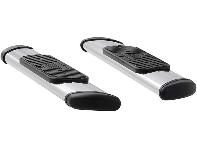 Regal 7-Inch Oval Side Step Bars; Polished Stainless (11-16 F-250 Super Duty Regular Cab)