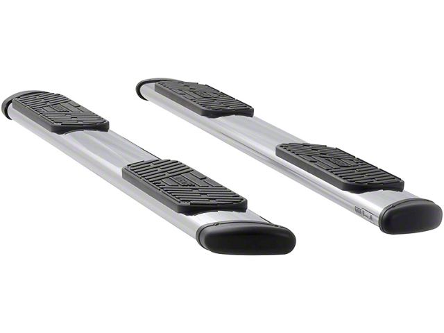 Regal 7-Inch Wheel-to-Wheel Oval Side Step Bars; Polished Stainless (11-16 F-250 Super Duty Regular Cab w/ 8-Foot Bed)