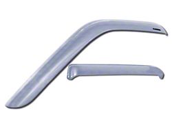 Tape-Onz Sidewind Deflectors; Front and Rear; Chrome (11-16 F-250 Super Duty SuperCab)