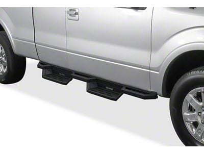 Square Tube Drop Style Nerf Side Step Bars; Matte Black (11-16 F-250 Super Duty SuperCab)