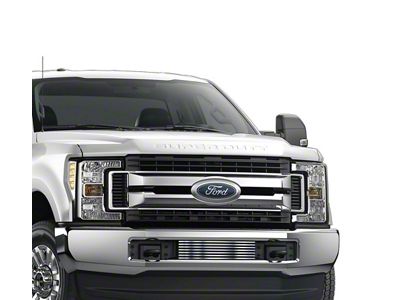 Stainless Steel Billet Lower Grille Insert; Chrome (17-19 F-250 Super Duty)