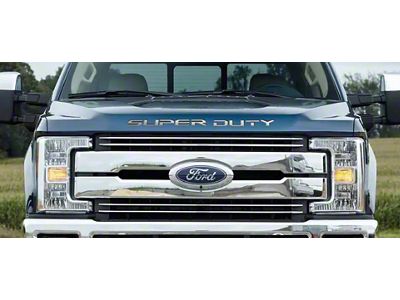 SUPER DUTY Grille Letters; Polished (17-22 F-250 Super Duty)