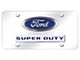 Super Duty Logo License Plate; Chrome on Chrome (Universal; Some Adaptation May Be Required)