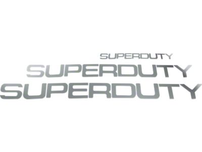 SUPERDUTY Acrylic Hood, Tailgate and Interior Emblem Inserts; Black Front/Chrome Interior/Tailgate (11-16 F-250 Super Duty)