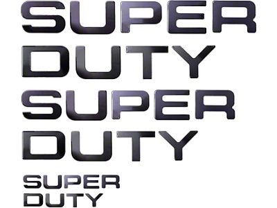 SUPERDUTY Acrylic Hood, Tailgate and Interior Emblem Inserts; Chrome (11-16 F-250 Super Duty)