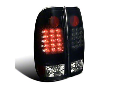 LED Tail Lights; Gloss Black Housing; Smoked Lens (11-16 F-250 Super Duty)