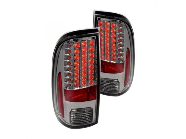 LED Tail Lights; Chrome Housing; Smoked Lens (11-16 F-250 Super Duty)