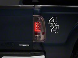 L-Bar LED Tail Lights; Chrome Housing; Clear Lens (11-16 F-250 Super Duty)