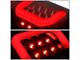 Red C-Bar LED Tail Lights; Black Housing; Clear Lens (11-16 F-250 Super Duty)