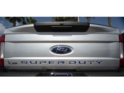 Tailgate Insert Letters; Blue Jeans Metallic (17-19 F-250 Super Duty)