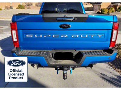 Tailgate Insert Letters; Chrome Mirror (20-22 F-250 Super Duty)