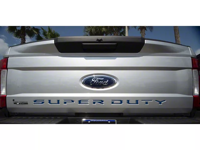 Tailgate Insert Letters; Ford Emblem Blue (17-19 F-250 Super Duty)