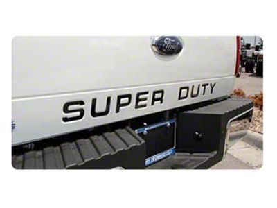 Tailgate Insert Letters; Gloss Black (11-16 F-250 Super Duty)