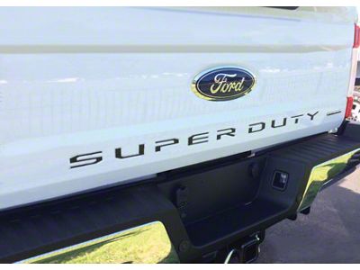 Tailgate Insert Letters; Gloss Black (17-19 F-250 Super Duty)