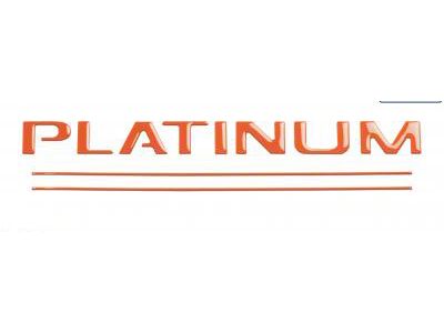 Tailgate Insert Letters; Gloss Orange (17-19 F-250 Super Duty Platinum)