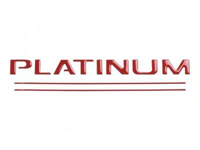 Tailgate Insert Letters; Gloss Red (17-19 F-250 Super Duty Platinum)
