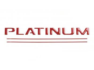 Tailgate Insert Letters; Gloss Red (17-19 F-250 Super Duty Platinum)