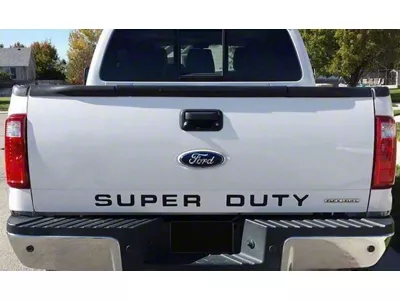 Tailgate Insert Letters; Matte Black (11-16 F-250 Super Duty)