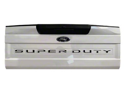 Tailgate Insert Letters; Matte Black (20-22 F-250 Super Duty)