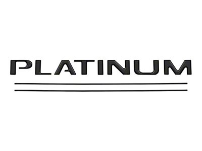 Tailgate Insert Letters; Reflective Matte Black (17-19 F-250 Super Duty Platinum)
