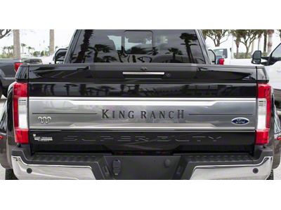 Tailgate Insert Letters; Reflective Matte Black (17-19 F-250 Super Duty King Ranch)