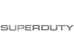 Tailgate Insert Letters; Silver Metallic (11-16 F-250 Super Duty)