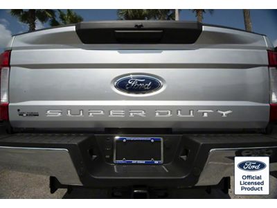 Tailgate Insert Letters; Silver Metallic (17-19 F-250 Super Duty)